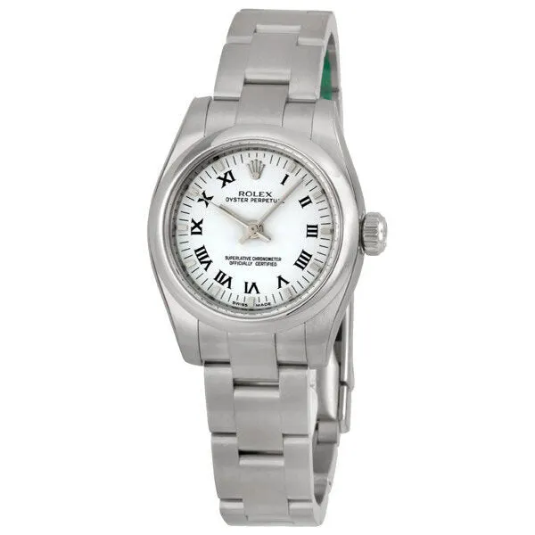 Rolex Lady Oyster Perpetual 26 White Dial Stainless Steel Oyster Bracelet Automatic Watch 176200WRO