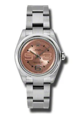 Rolex Oyster Perpetual 31 mm Pink Dial Stainless Steel Bracelet Automatic Unisex Watch 177200P369O