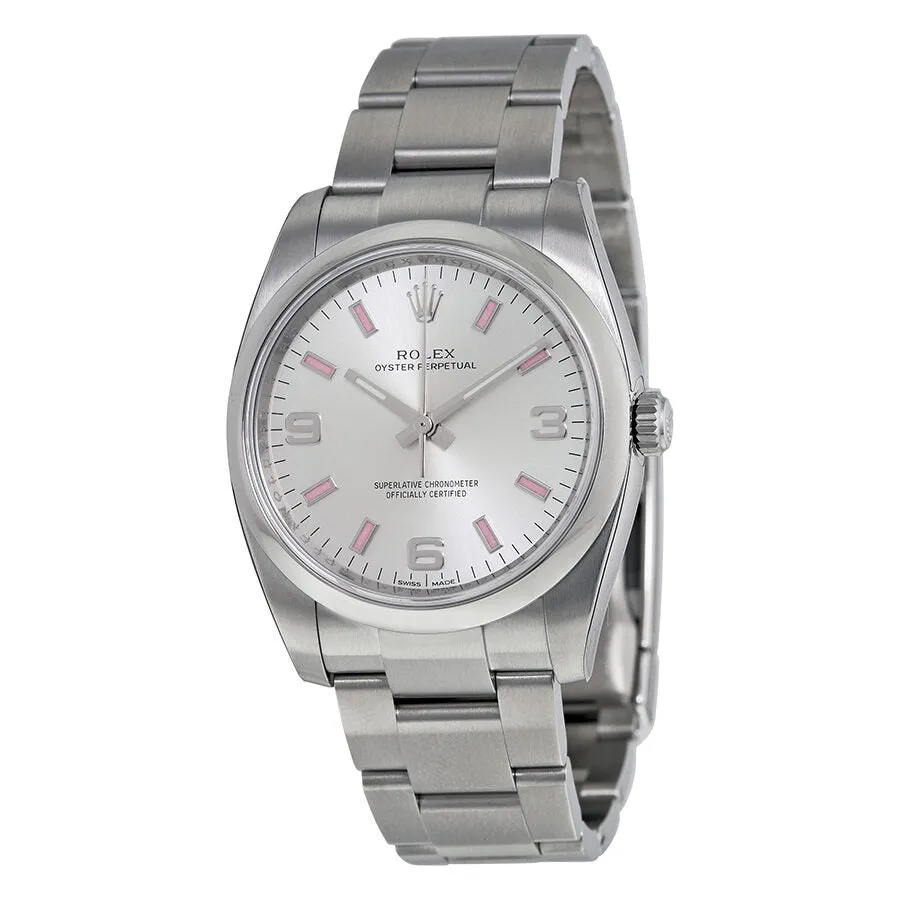 Rolex Oyster Perpetual 34 Silver Dial Stainless Steel Bracelet Automatic Men's Watch 114200SAPSO