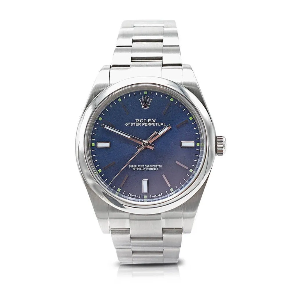 Rolex Oyster Perpetual 39mm Steel Watch Ref 114300