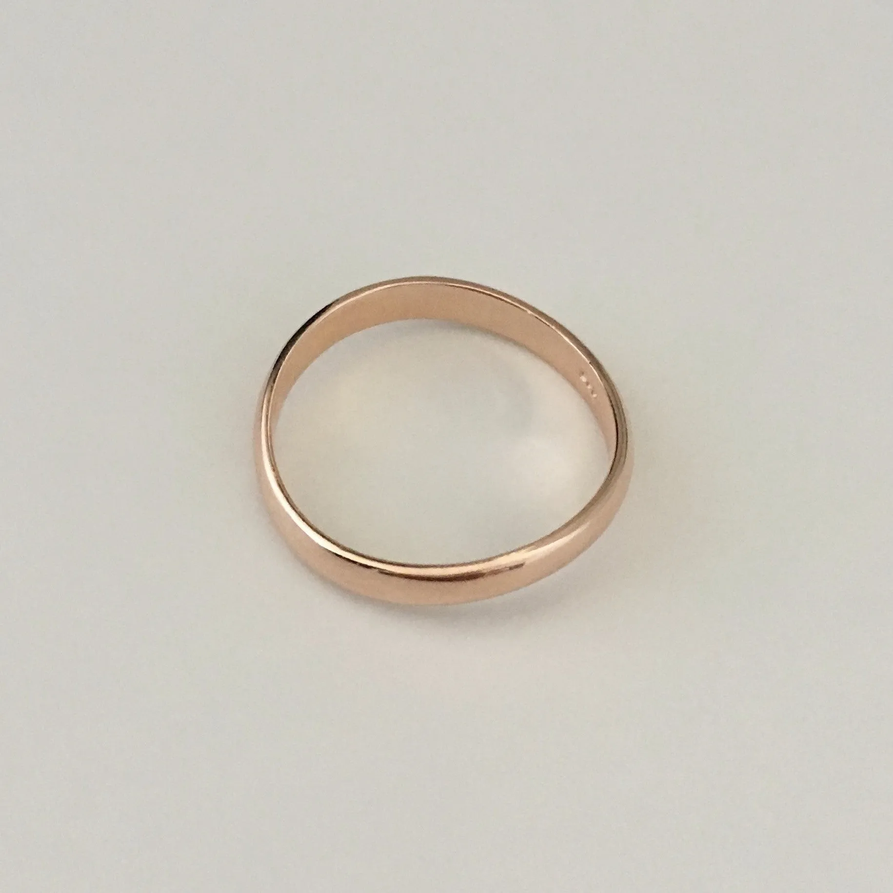 Rose Gold Plated Sterling Silver Thumb Ring, Silver Ring, Silver Band