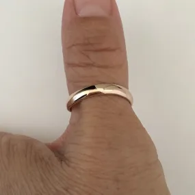 Rose Gold Plated Sterling Silver Thumb Ring, Silver Ring, Silver Band