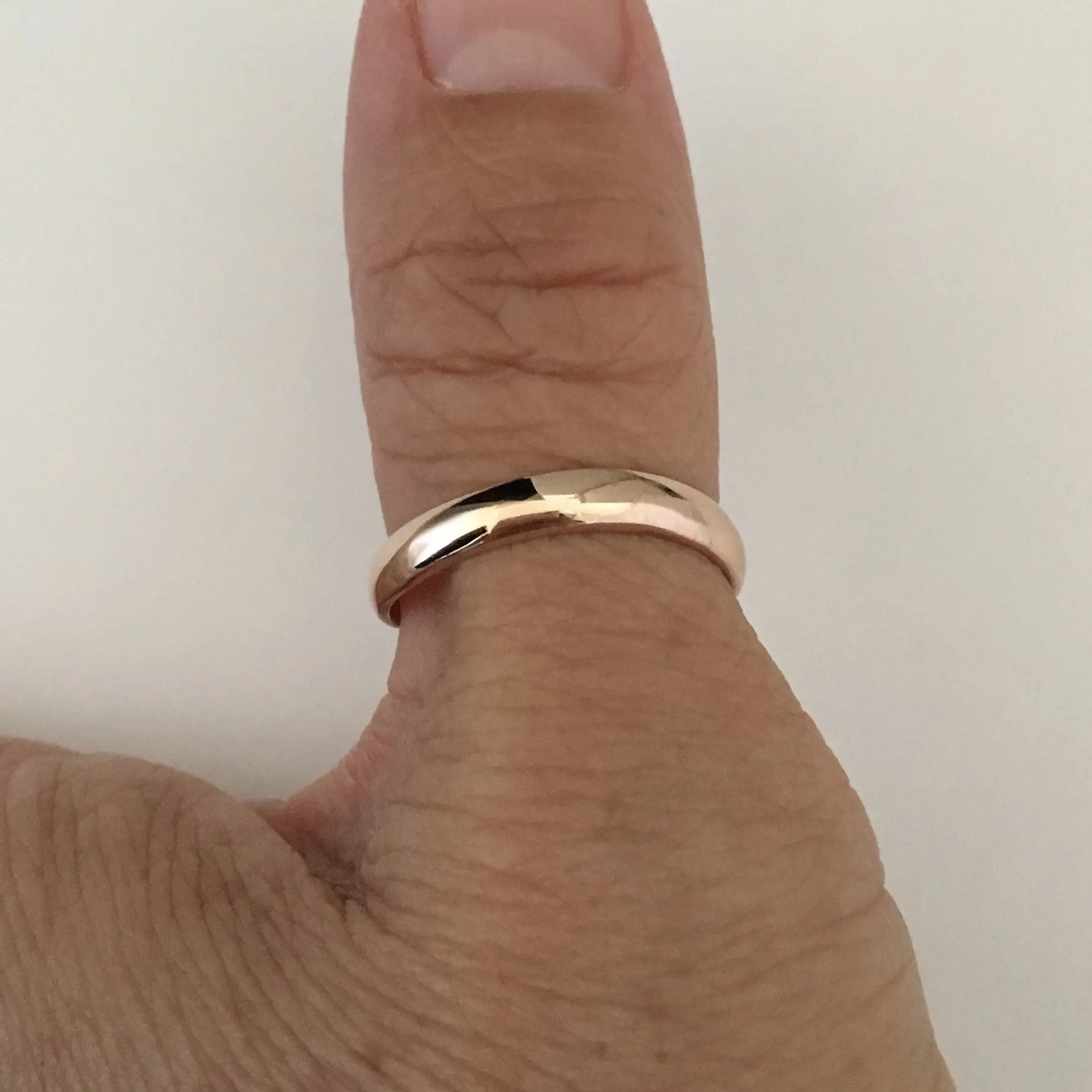Rose Gold Plated Sterling Silver Thumb Ring, Silver Ring, Silver Band
