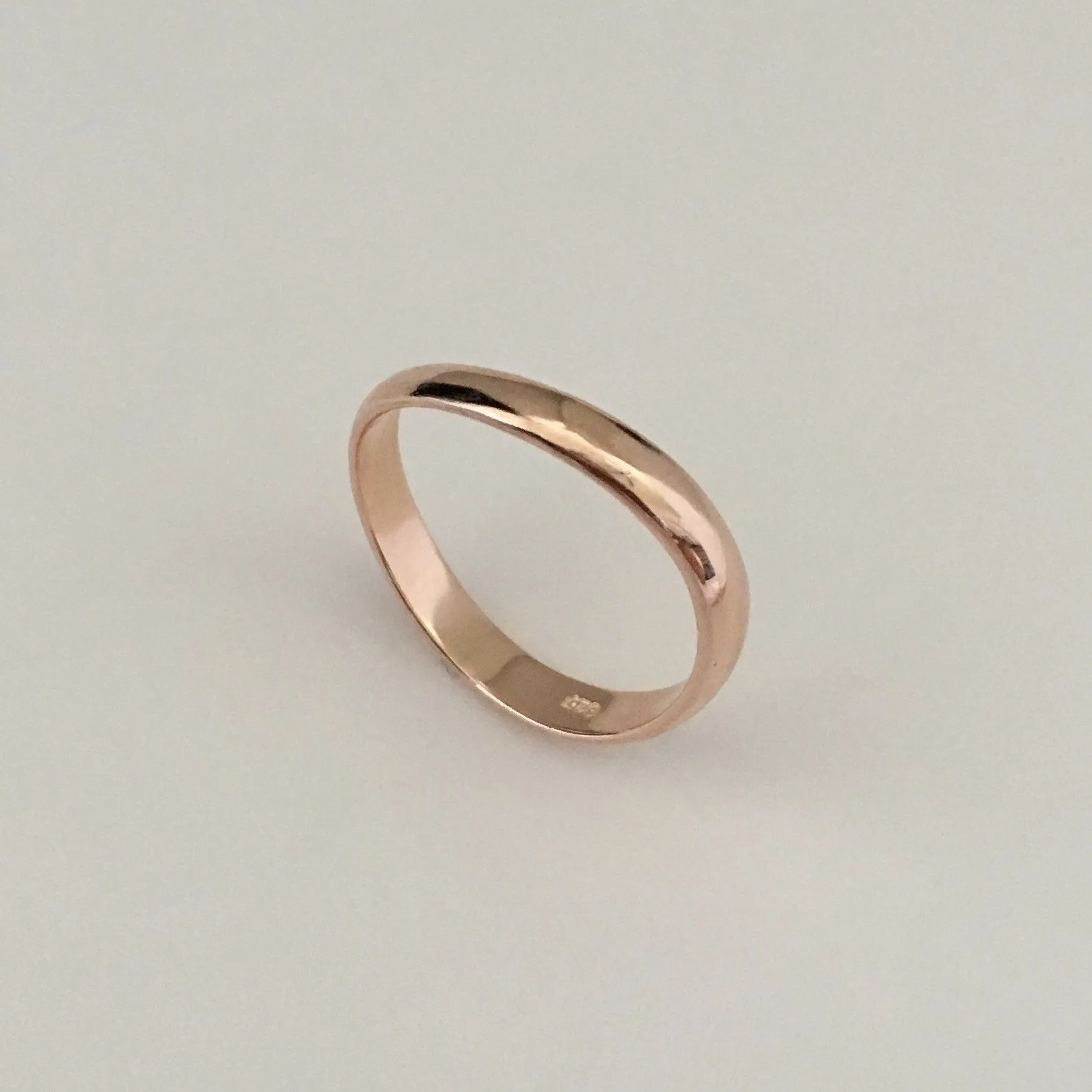 Rose Gold Plated Sterling Silver Thumb Ring, Silver Ring, Silver Band