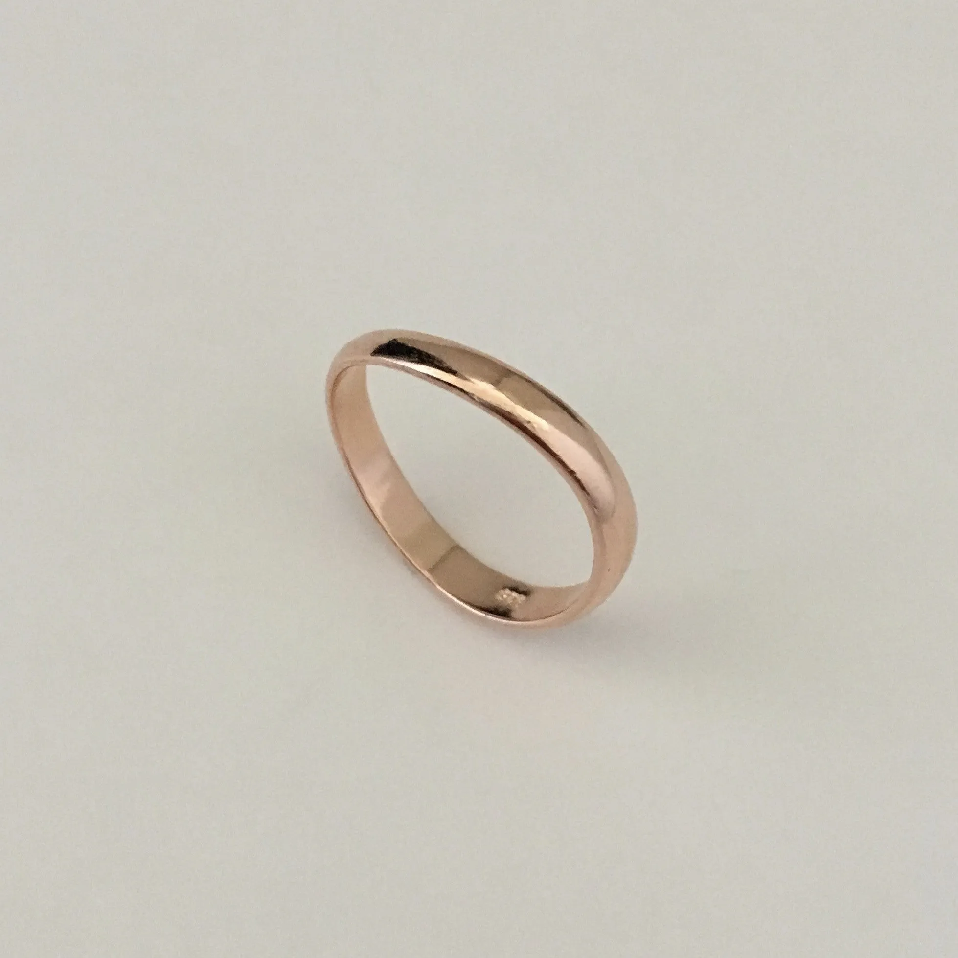 Rose Gold Plated Sterling Silver Thumb Ring, Silver Ring, Silver Band