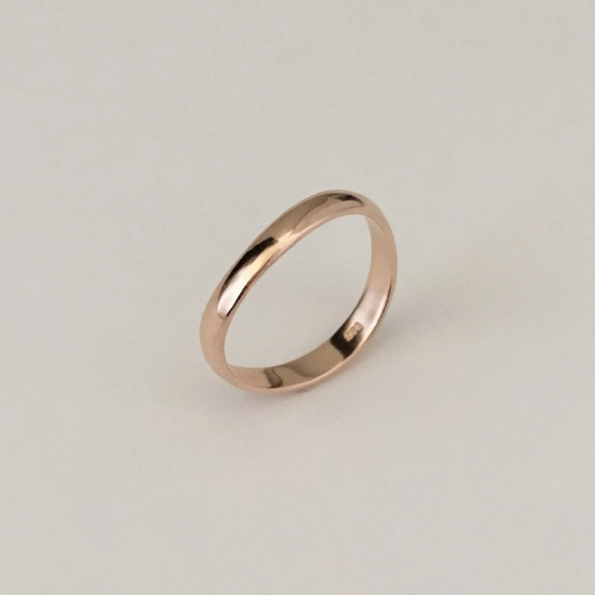 Rose Gold Plated Sterling Silver Thumb Ring, Silver Ring, Silver Band