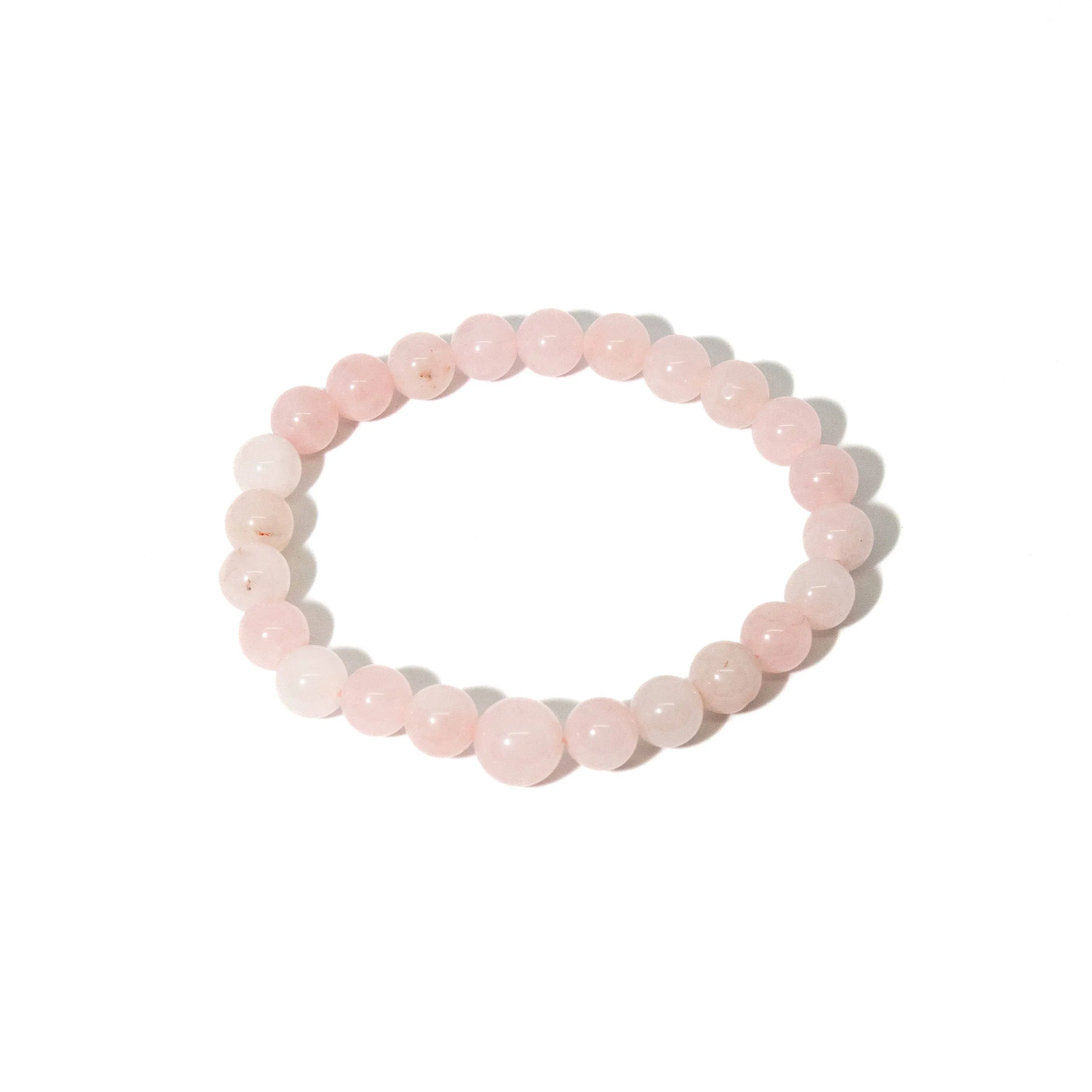 Rose Quartz Beaded Bracelet - Wrist Mala - 4mm - Kids' Size