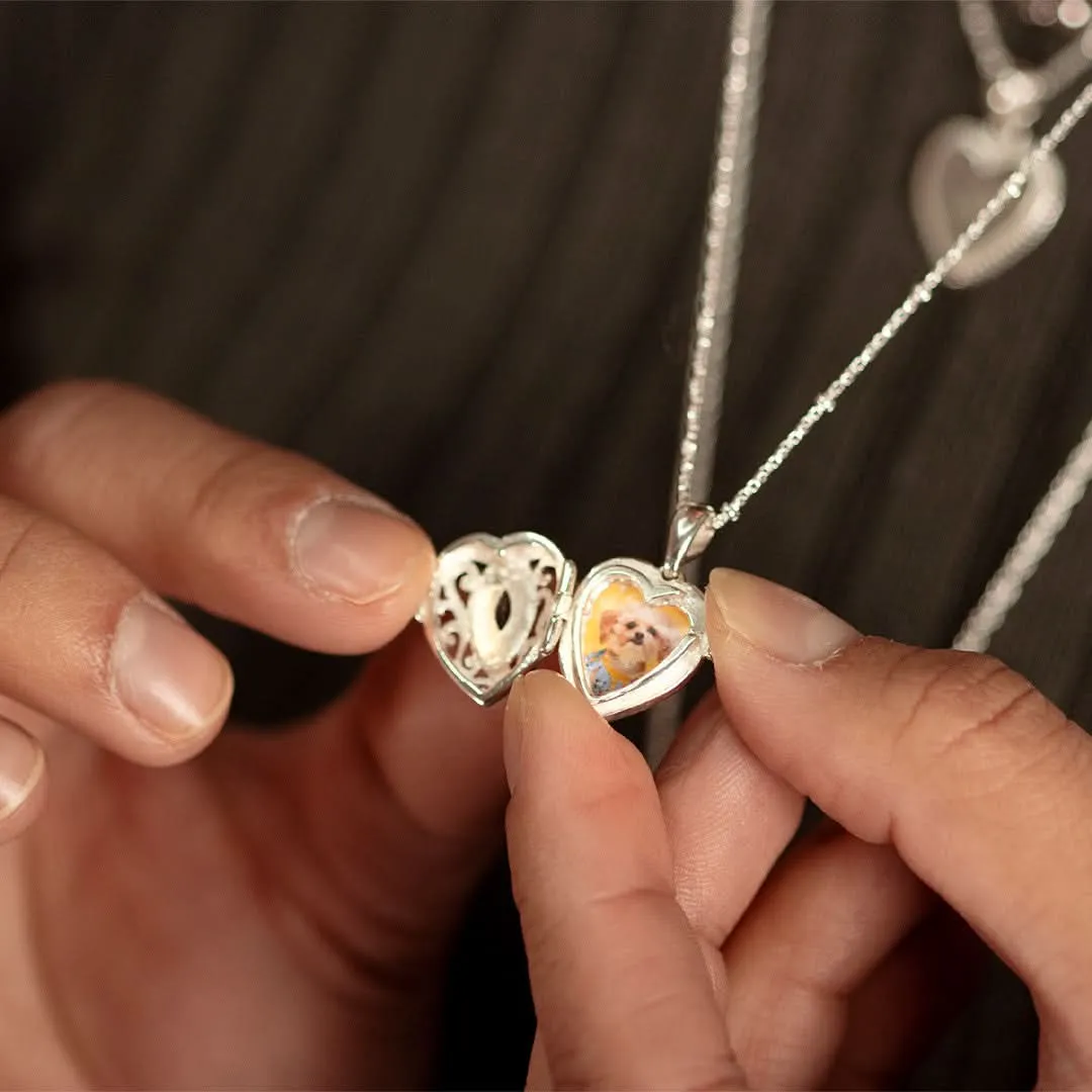 Sapphire Heart Locket | Silver