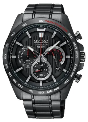 Seiko Mens Chronograph Black Watch SSB311P