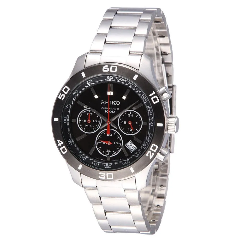 Seiko SSB053P1 Men's Chronograph Black Dial Stainless Steel Bracelet Watch