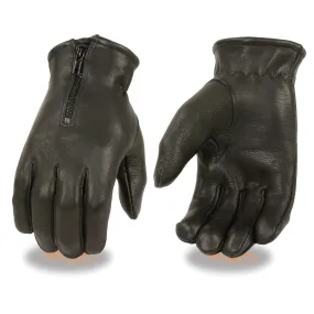 SH866 Men's Black Deerskin Leather Thermal Lined Gloves