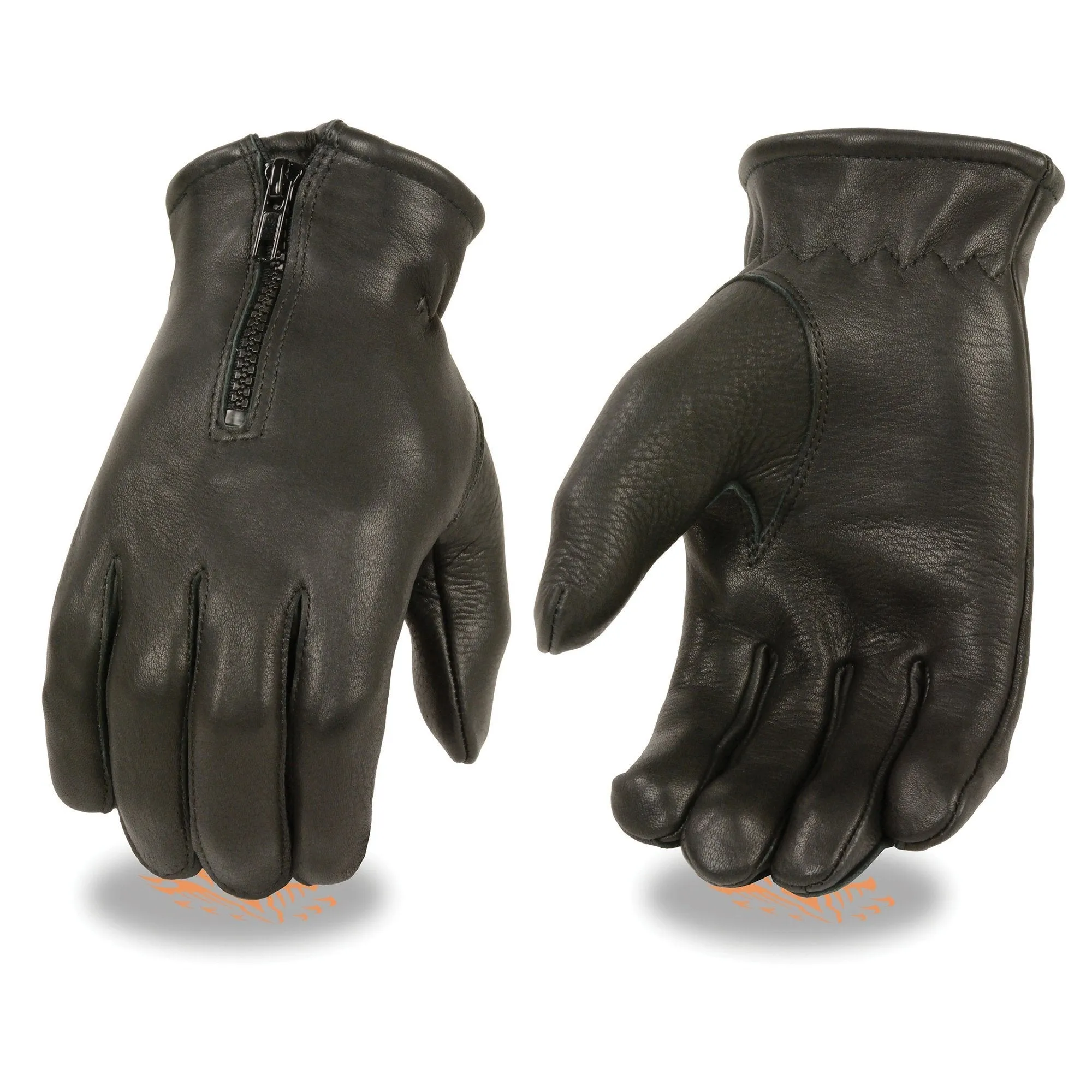 SH866 Men's Black Deerskin Leather Thermal Lined Gloves