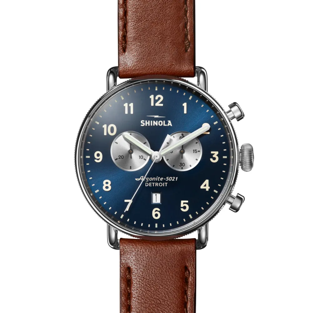Shinola The Canfield Chrono 43mm Quartz Chronograph Watch
