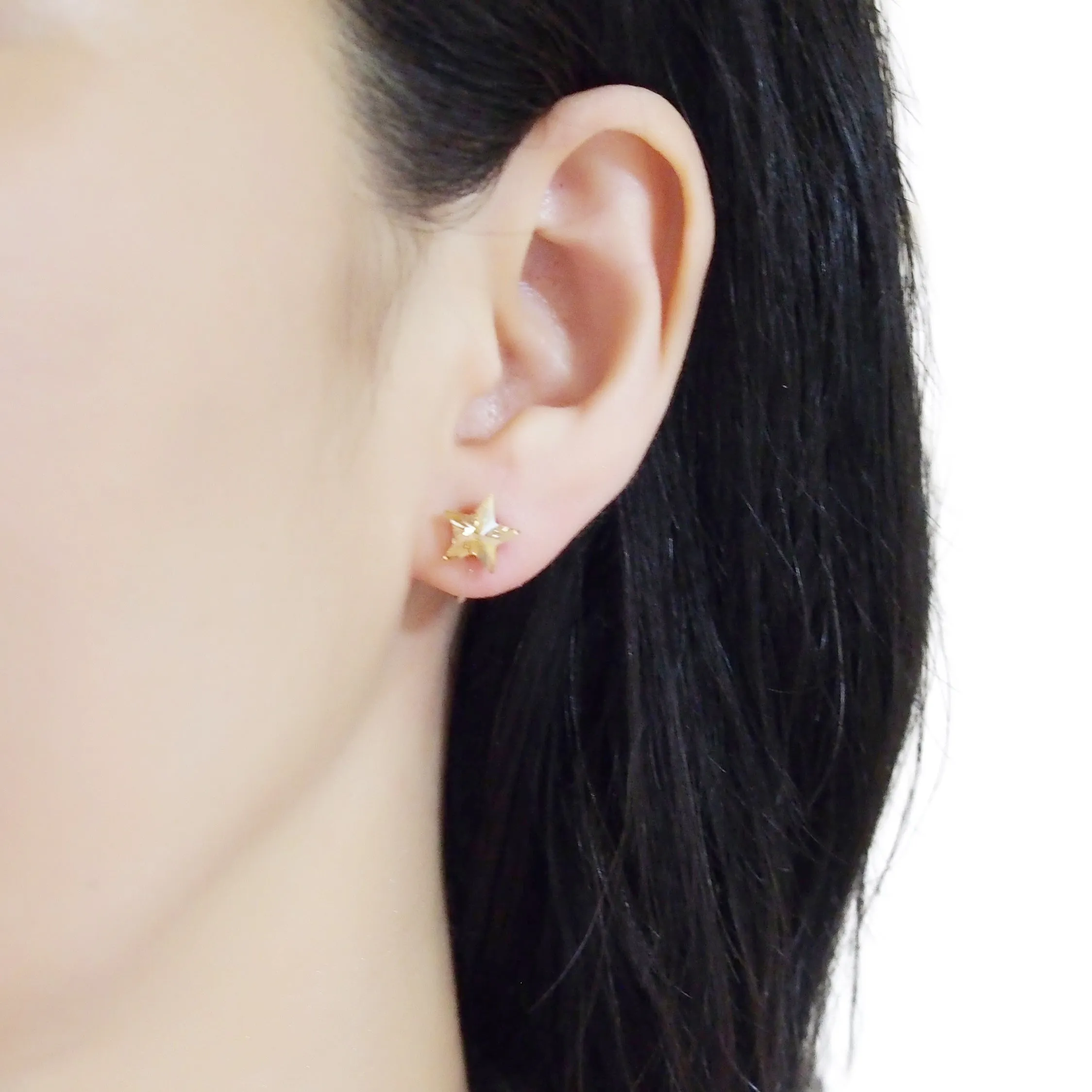 Star Swarovski Crystal Screw-Back Invisible Clip On Stud Earrings