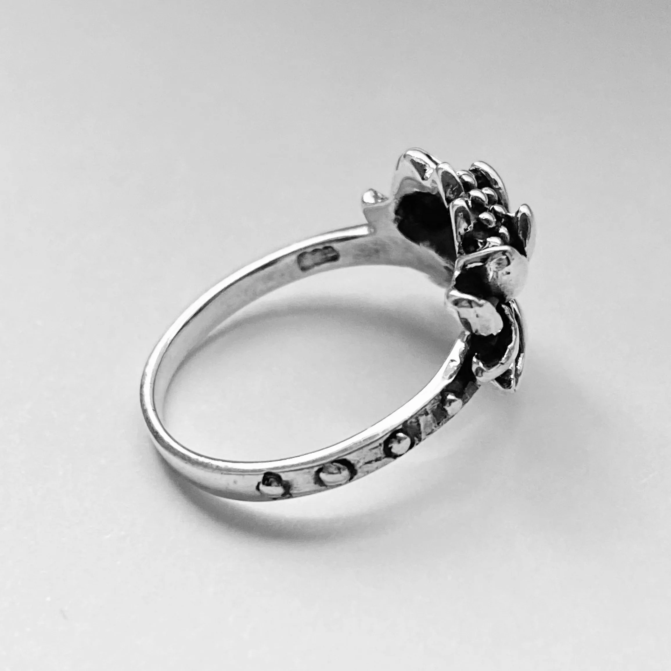 Sterling Silver Blooming Lotus Ring, Flower Ring, Spirit Ring, Boho Ring