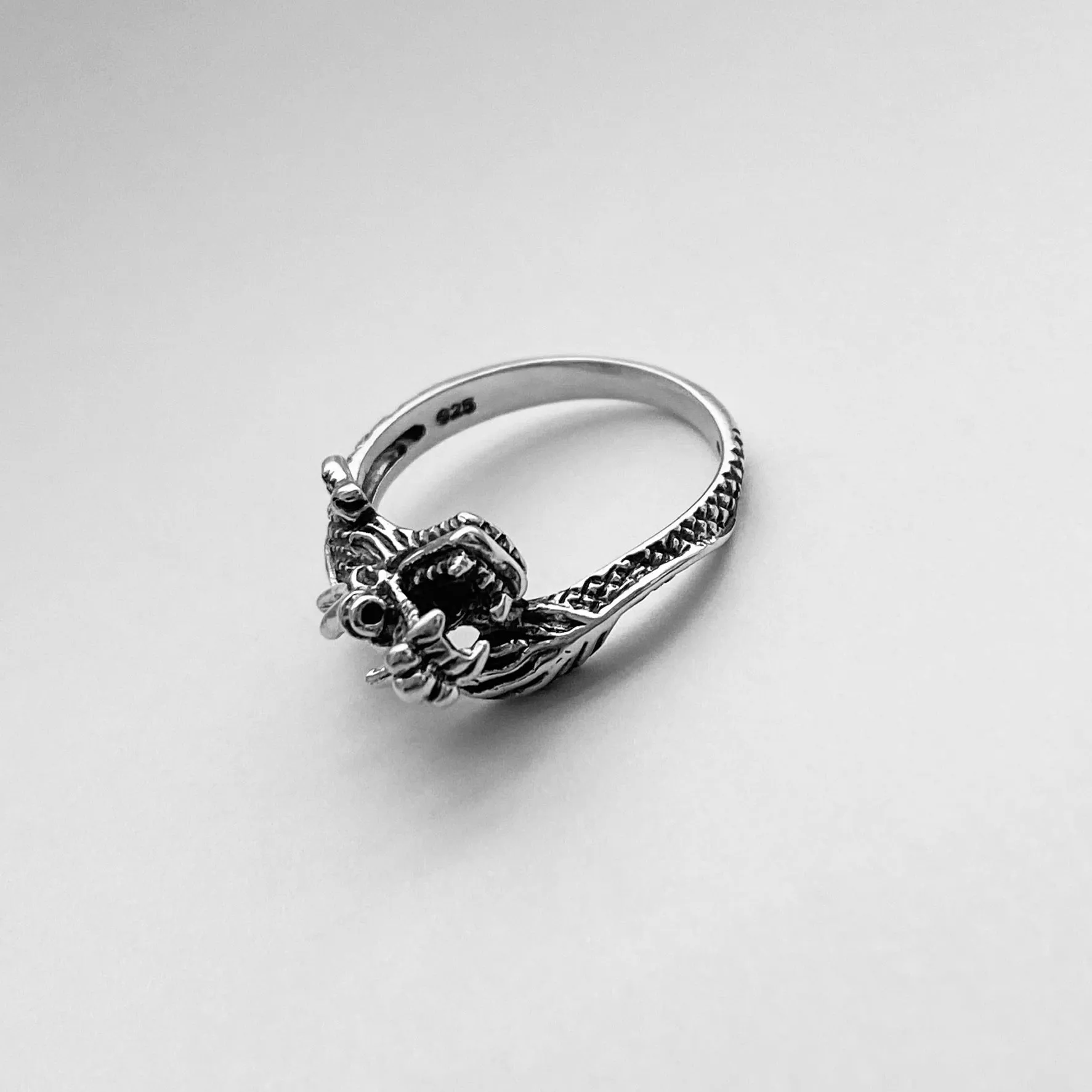 Sterling Silver Dragon Ring, Silver Ring, Boho Ring, Spirit Animal Ring