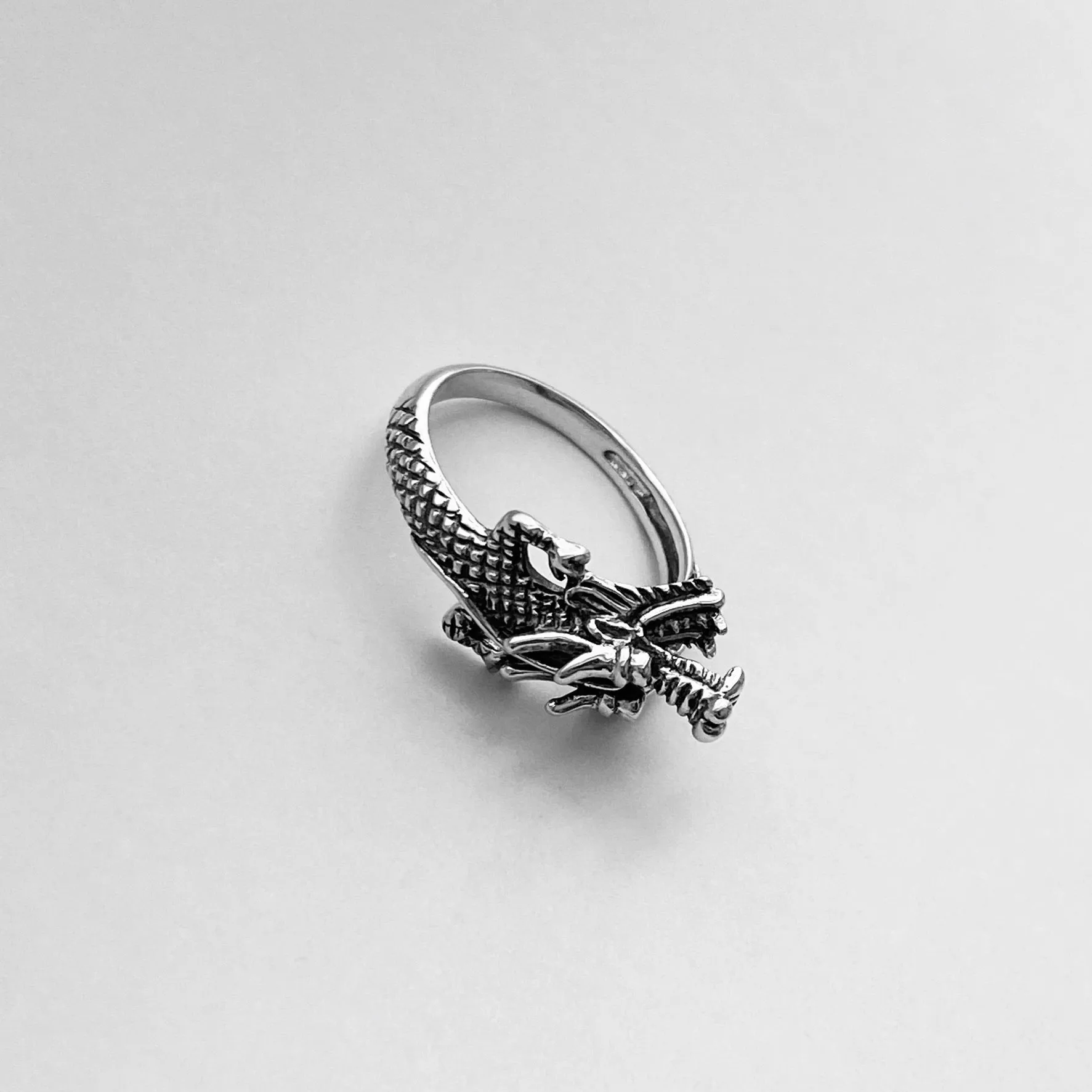 Sterling Silver Dragon Ring, Silver Ring, Boho Ring, Spirit Animal Ring