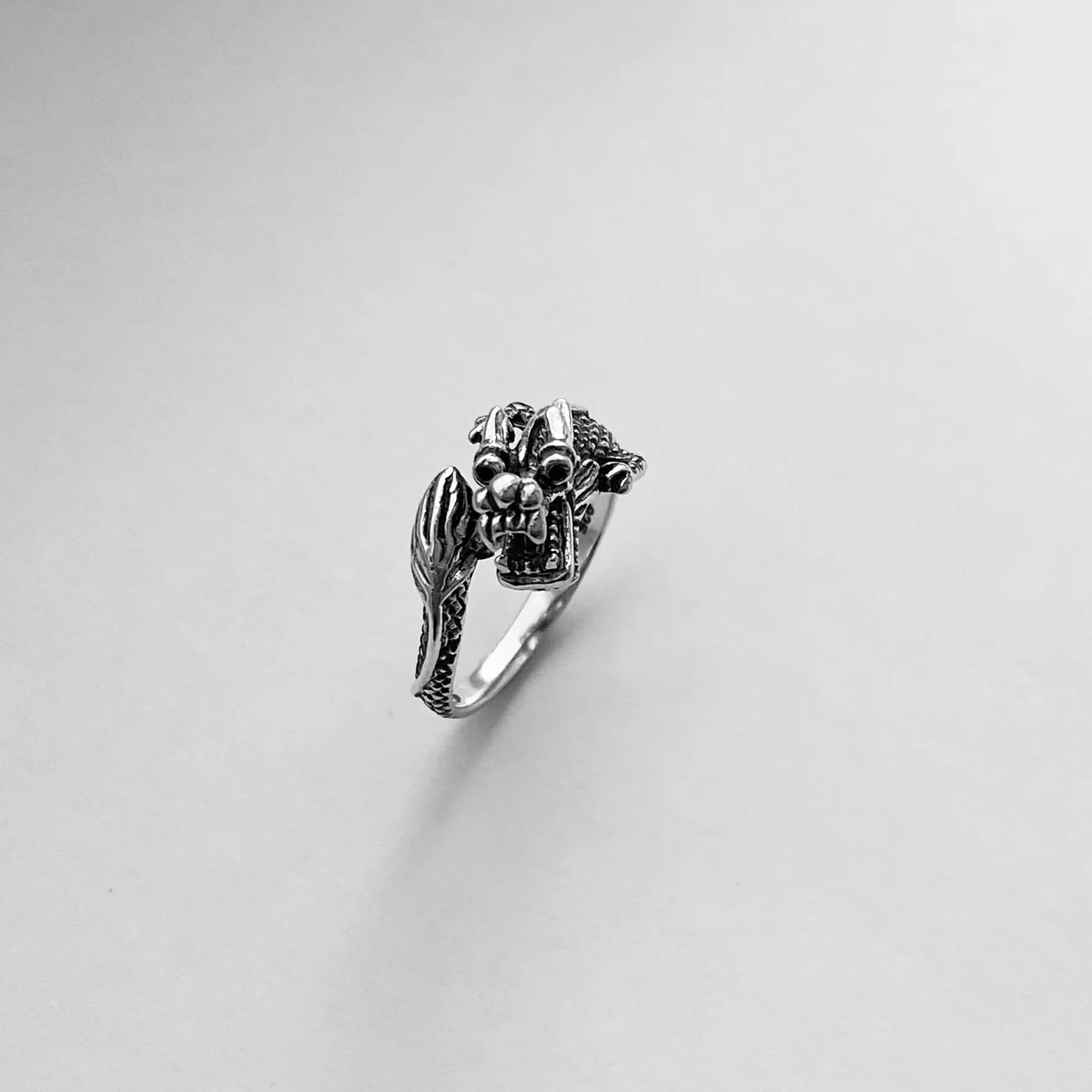Sterling Silver Dragon Ring, Silver Ring, Boho Ring, Spirit Animal Ring