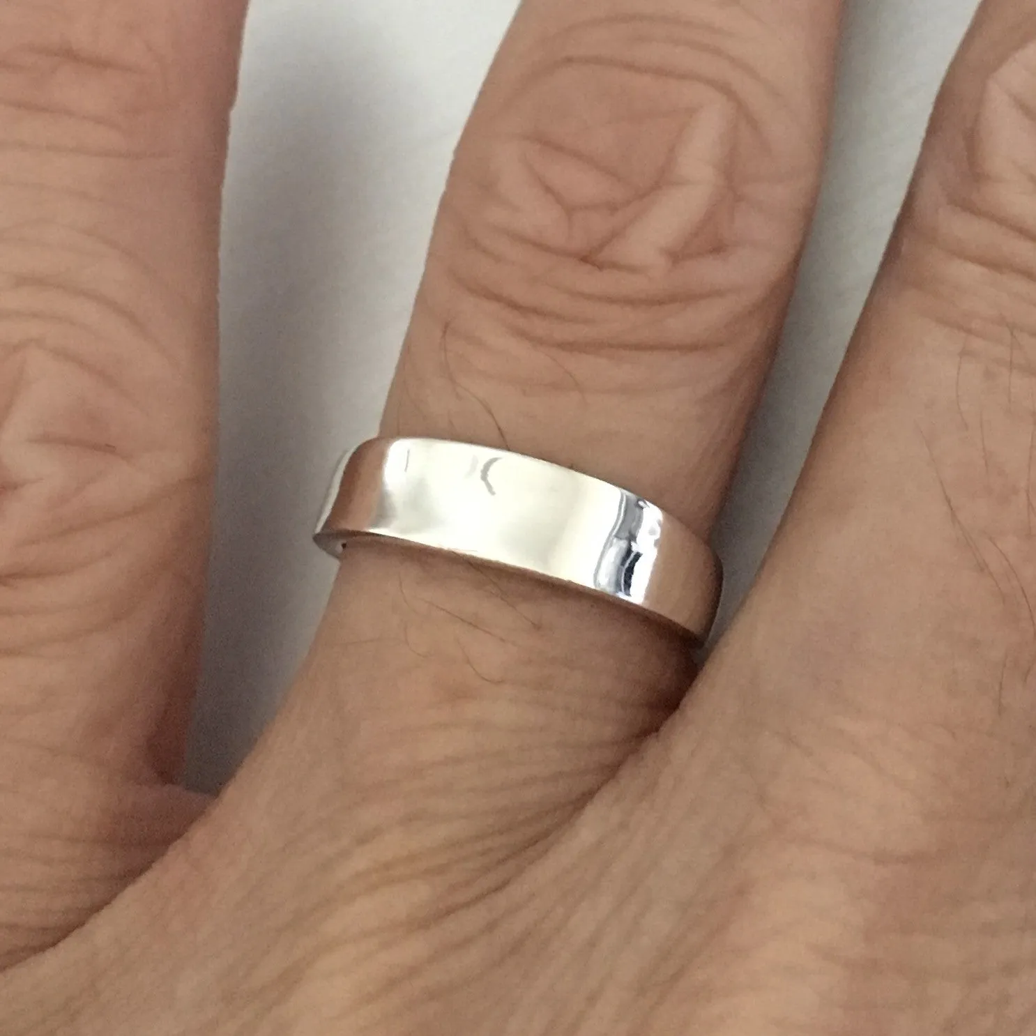 Sterling Silver High Polish Concave Toe Ring, Silver Ring, Boho Ring, Silver Band