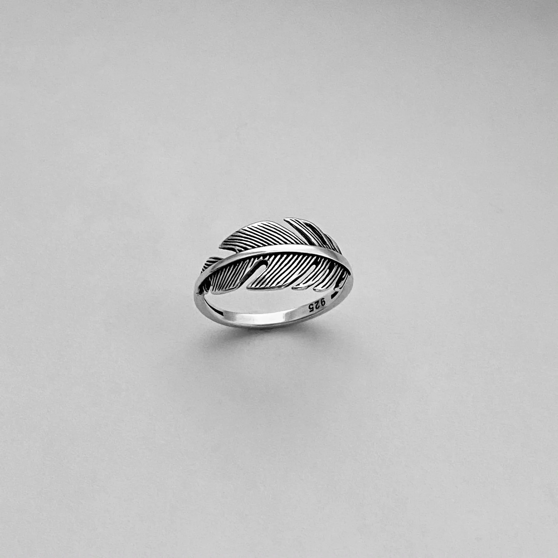 Sterling Silver Large Feather Ring, Silver Ring, Boho Ring, Angels Wing, Religious Ring