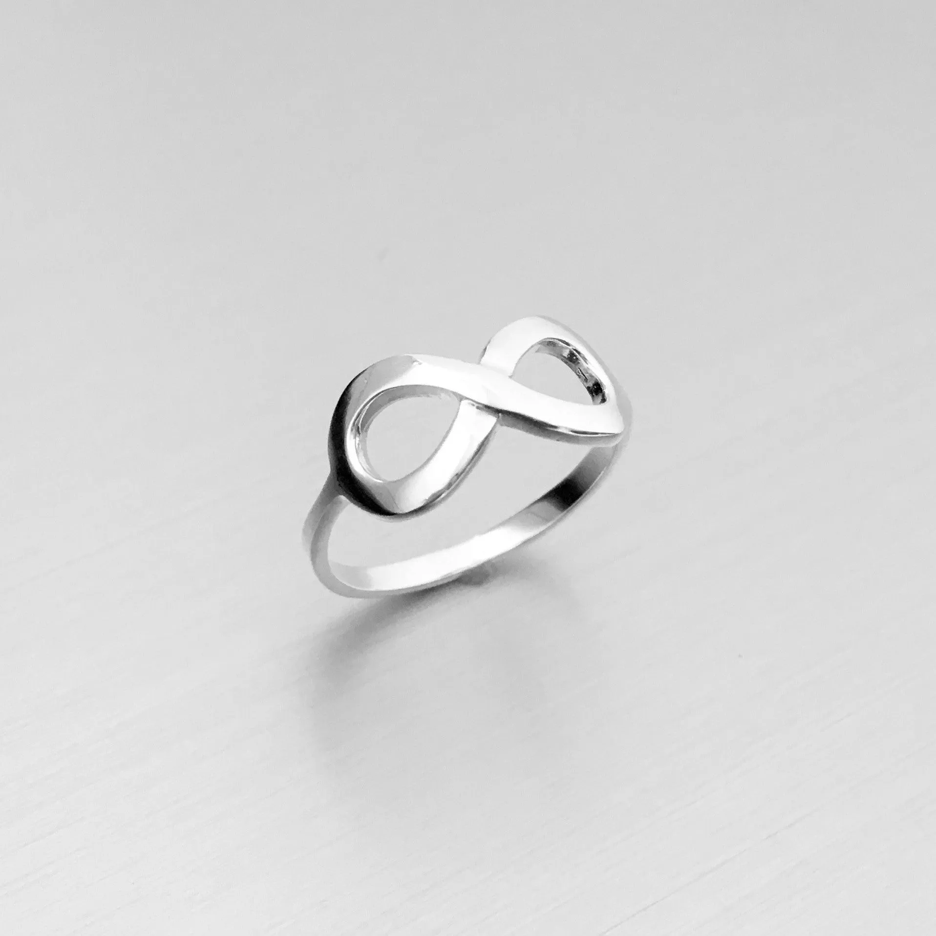 Sterling Silver Large Infinity Ring, Silver Ring, Love Ring