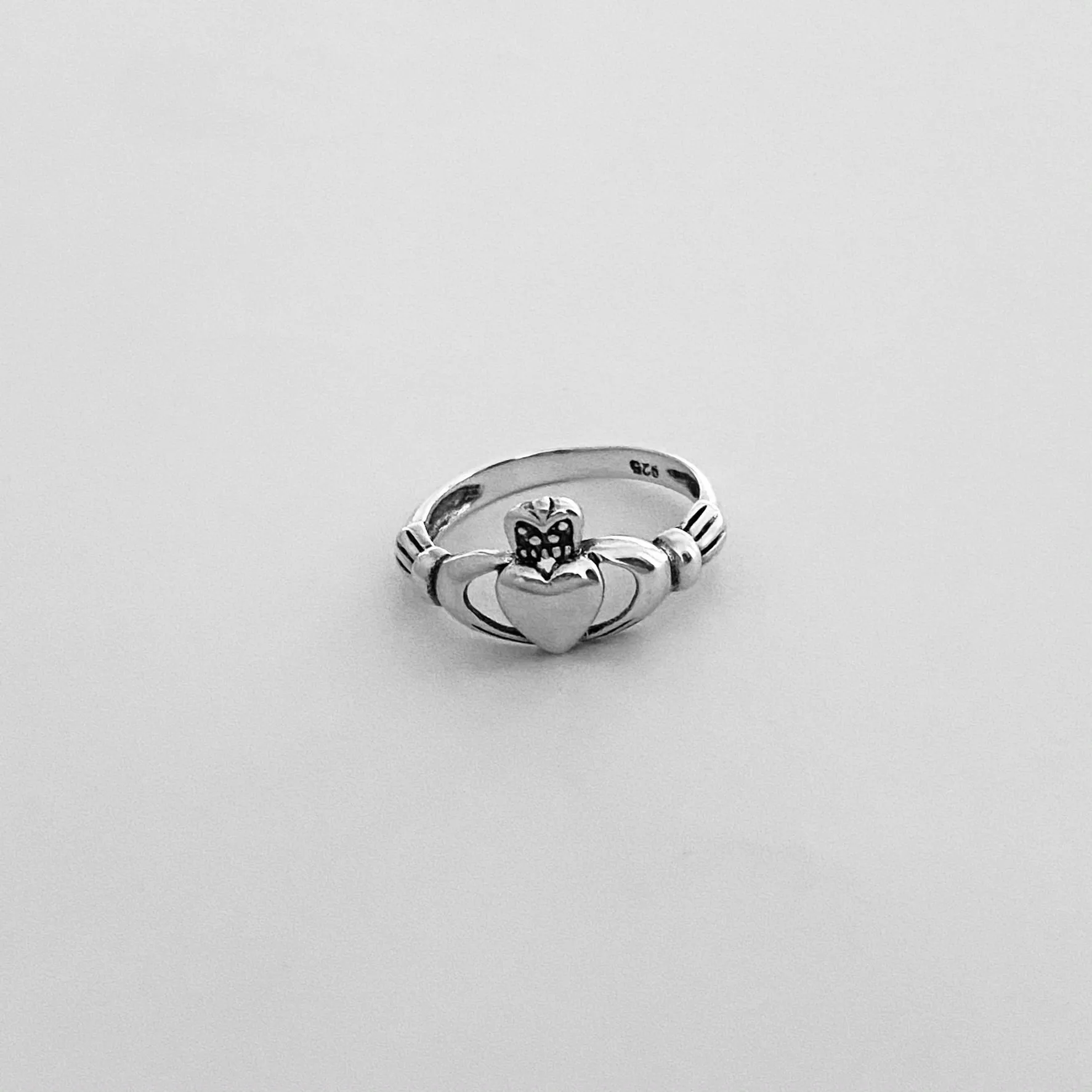 Sterling Silver Medium Claddagh Ring, Friendship Ring, Heart Ring, Irish Ring, Silver Ring