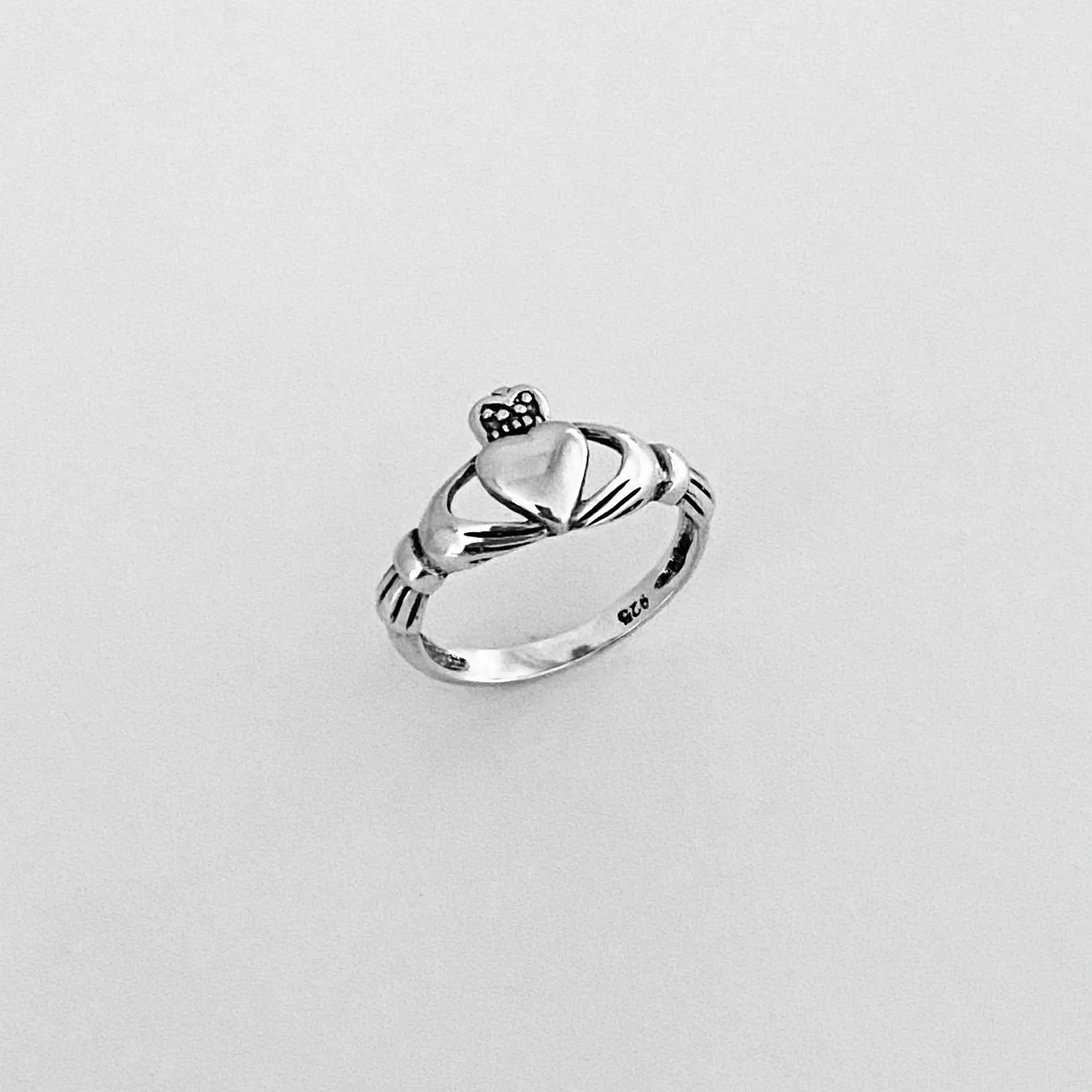 Sterling Silver Medium Claddagh Ring, Friendship Ring, Heart Ring, Irish Ring, Silver Ring