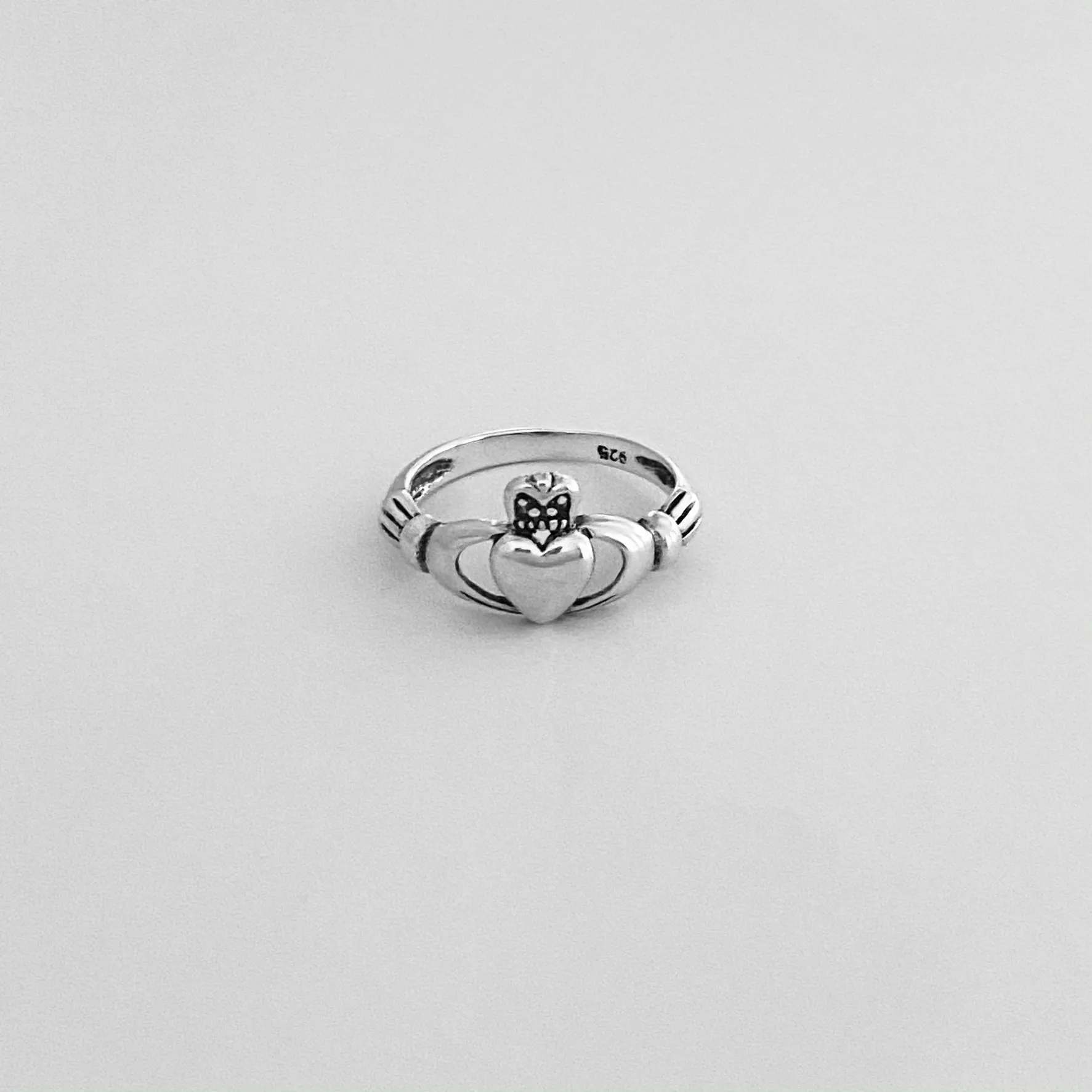 Sterling Silver Medium Claddagh Ring, Friendship Ring, Heart Ring, Irish Ring, Silver Ring