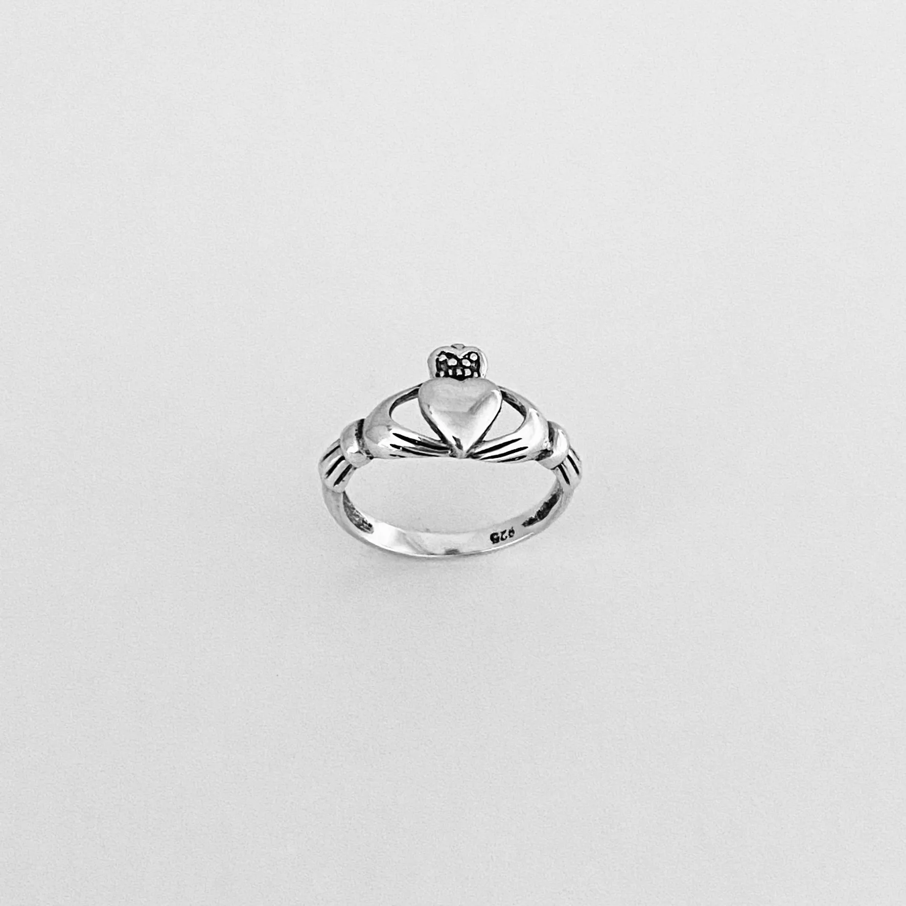 Sterling Silver Medium Claddagh Ring, Friendship Ring, Heart Ring, Irish Ring, Silver Ring