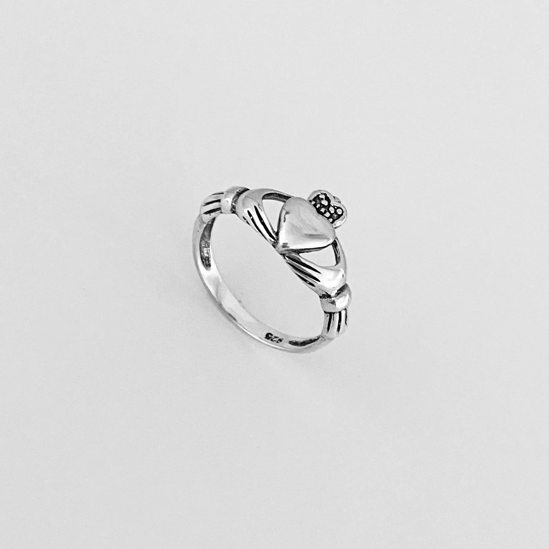 Sterling Silver Medium Claddagh Ring, Friendship Ring, Heart Ring, Irish Ring, Silver Ring