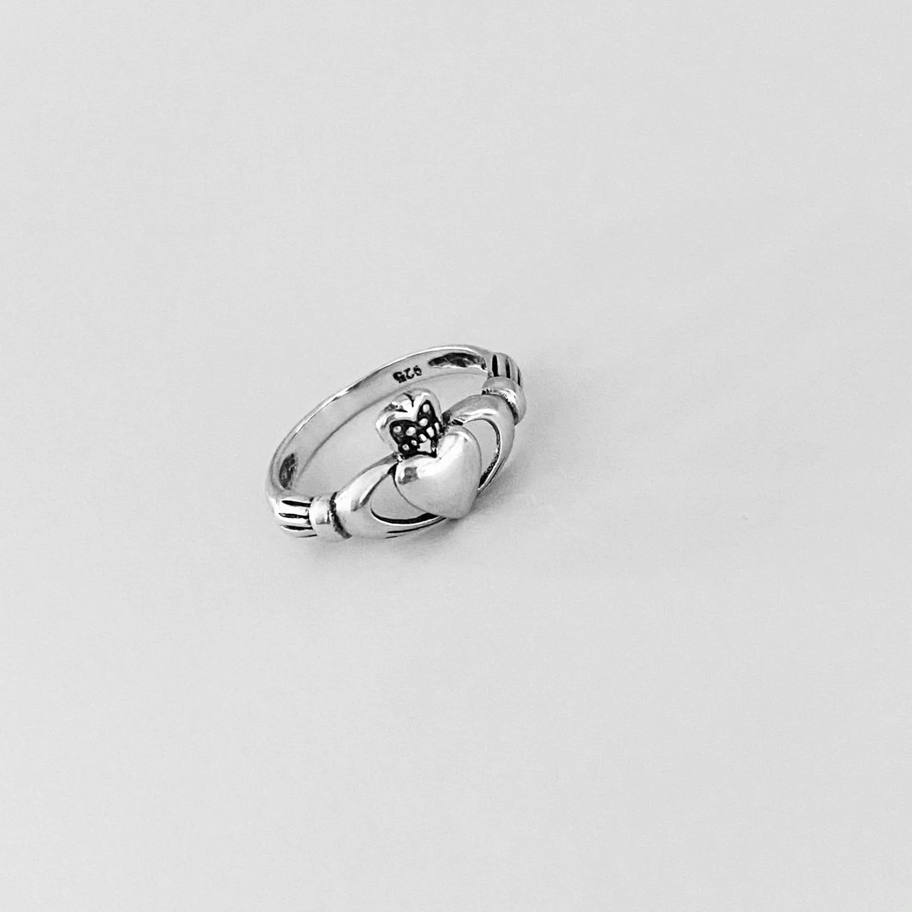 Sterling Silver Medium Claddagh Ring, Friendship Ring, Heart Ring, Irish Ring, Silver Ring
