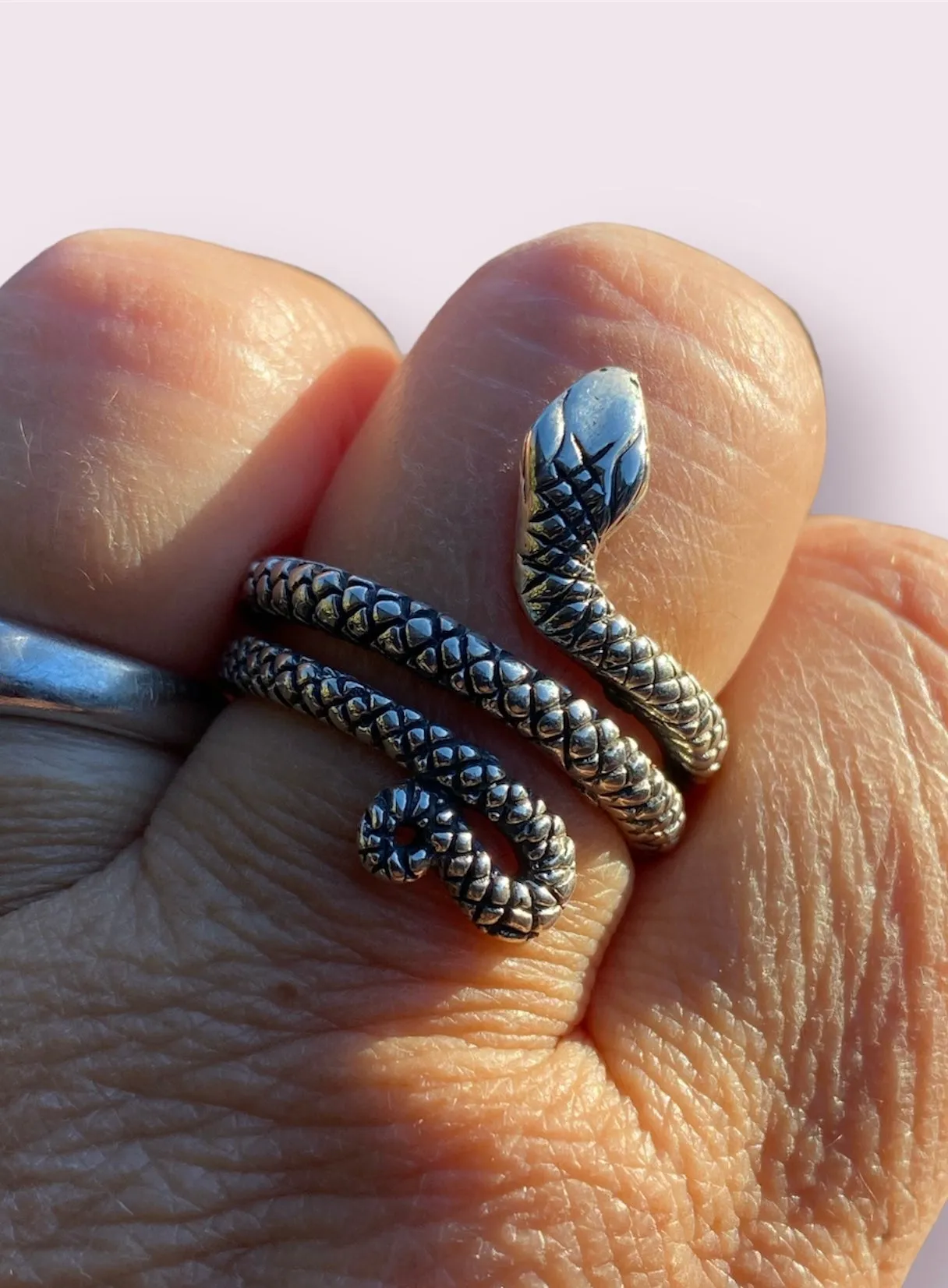Sterling Silver Snake Ring