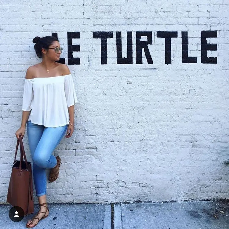 Street Level Black/Cognac Reversible Tote