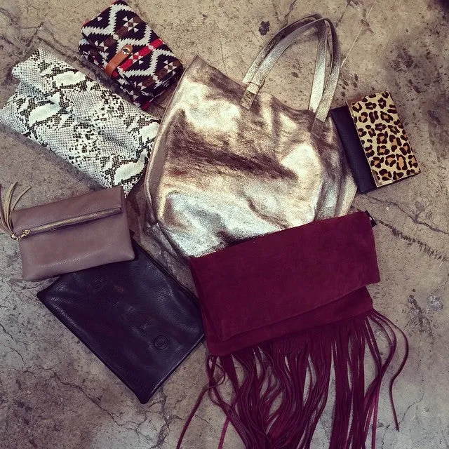 Street Level Gold/Nude Reversible Tote