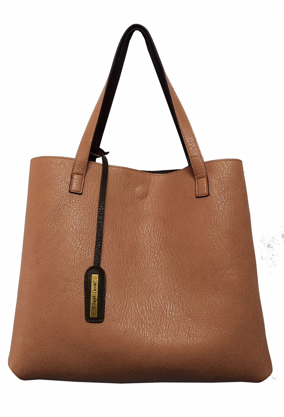 Street Level Olive/Nude Reversible Tote