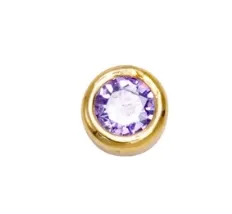 The Crowns Bespoke Jewelry Gold Birthstone Charms - February