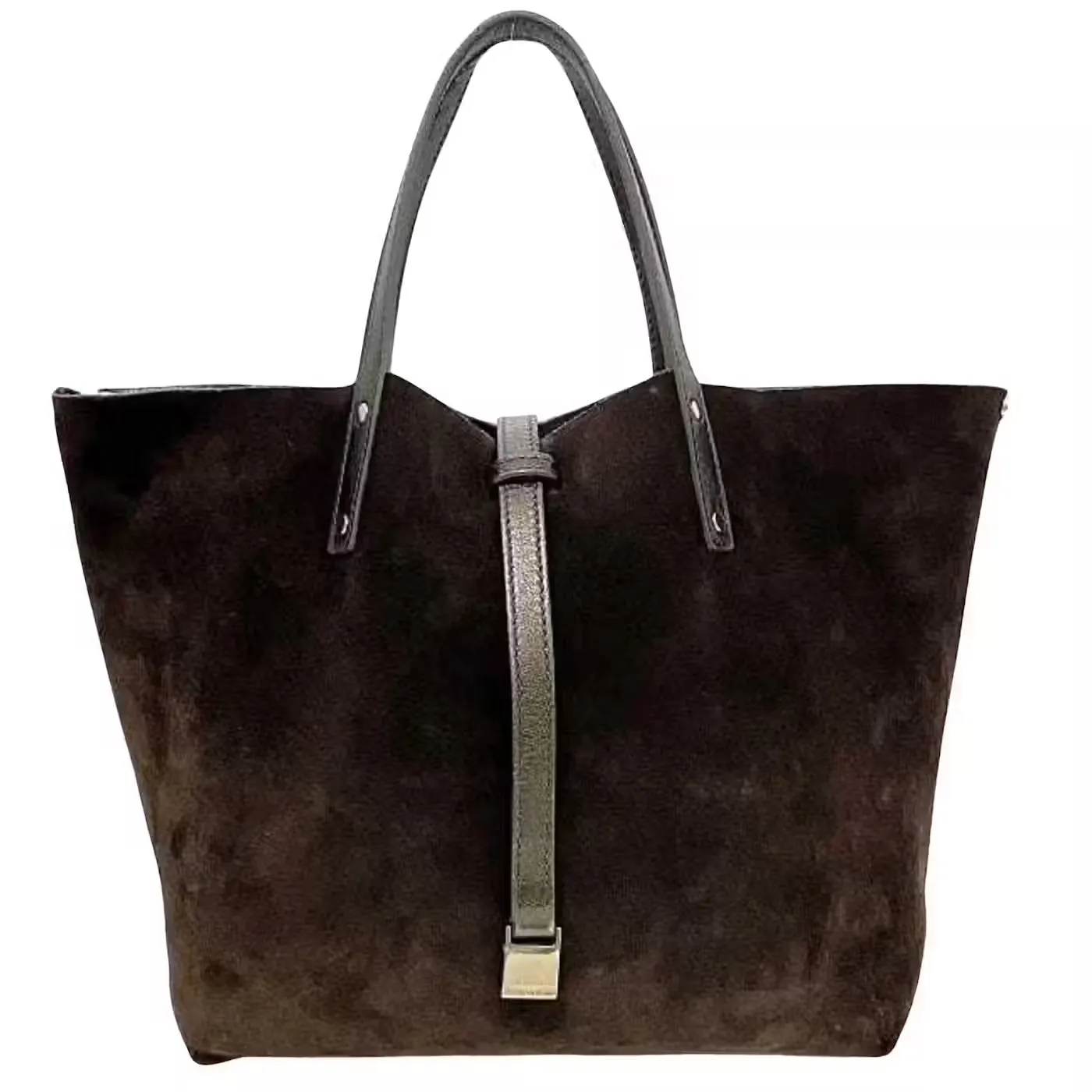 TIFFANY & CO. SUEDE LEATHER REVERSIBLE TOTE BAG