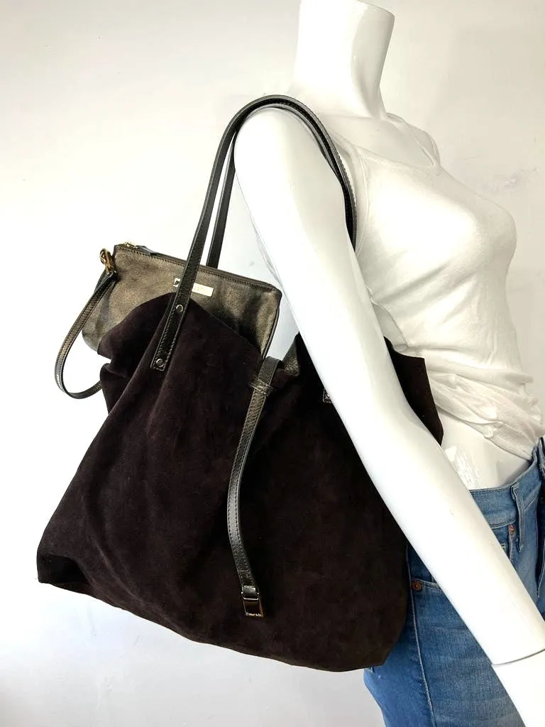 TIFFANY & CO. SUEDE LEATHER REVERSIBLE TOTE BAG