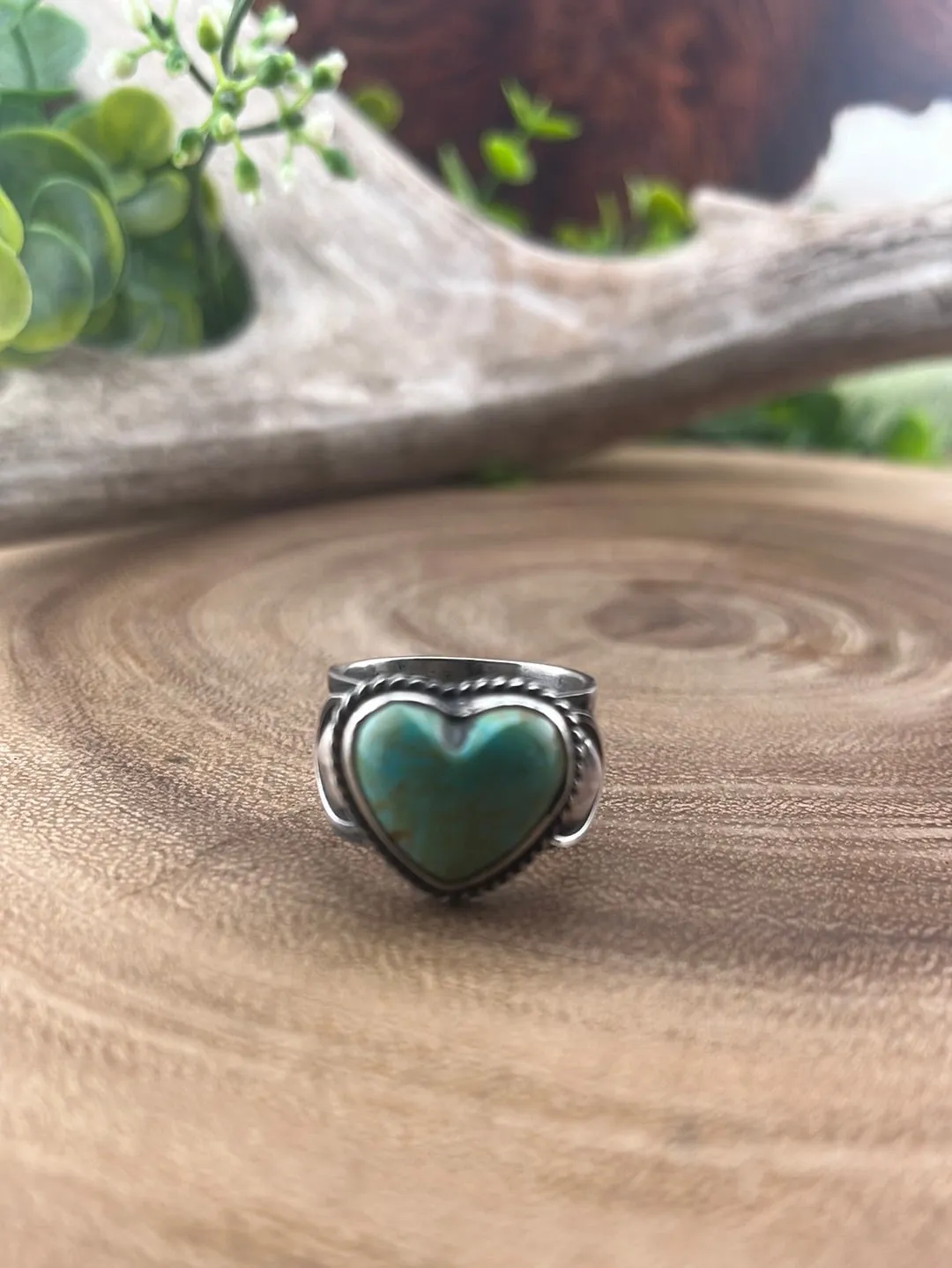 Tillman Turquoise & Sterling Silver Heart  Ring