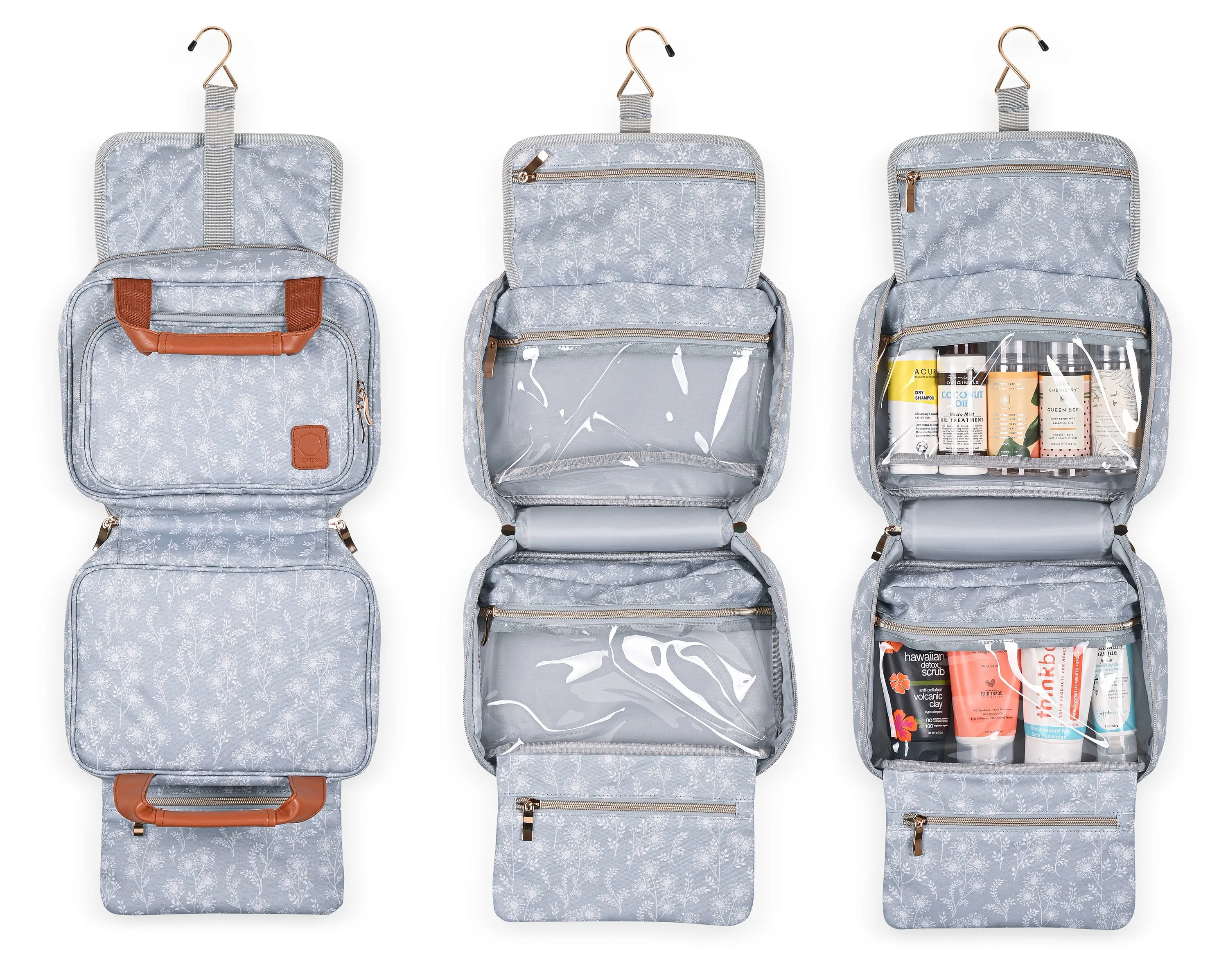 Toiletry Bag Travel Bag with Hanging Hook - Make up Cosmetic Bag - Travel Organizer for Travel Accessories - Gift for wife - Gift for mom