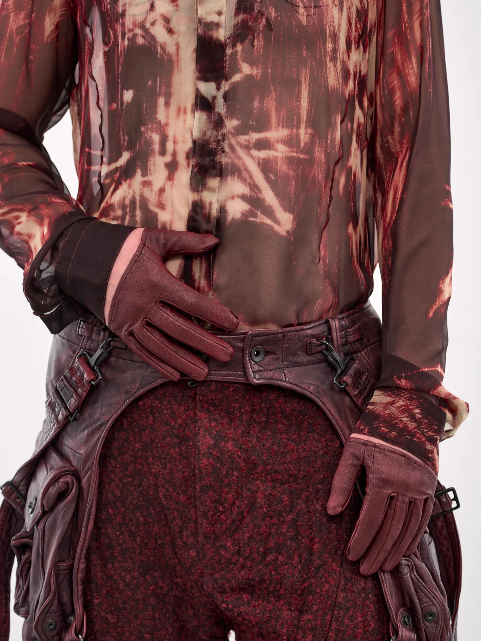 Trinity Leather Gloves (897ACU3-BLOOD)