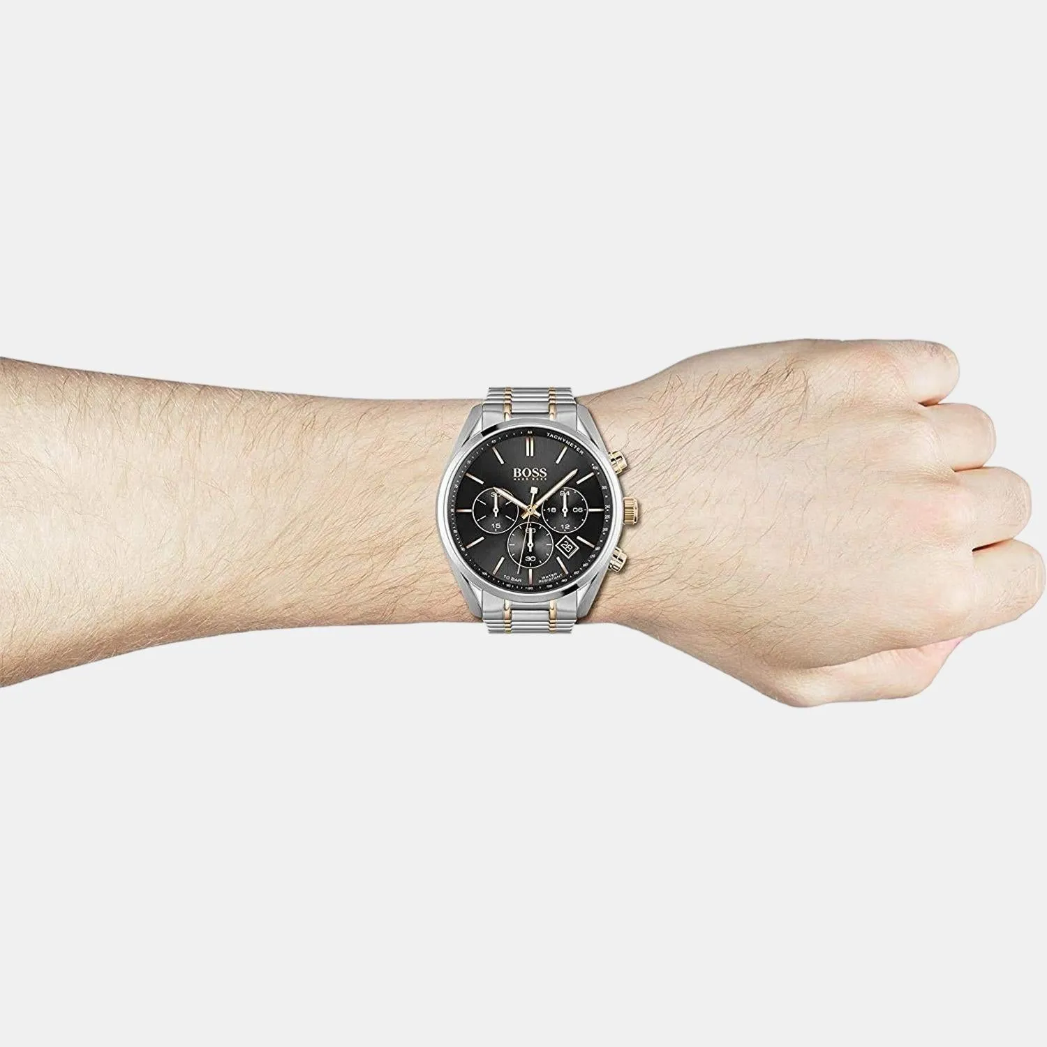 Unisex Black Stainless Steel Chronograph Watch 1513819
