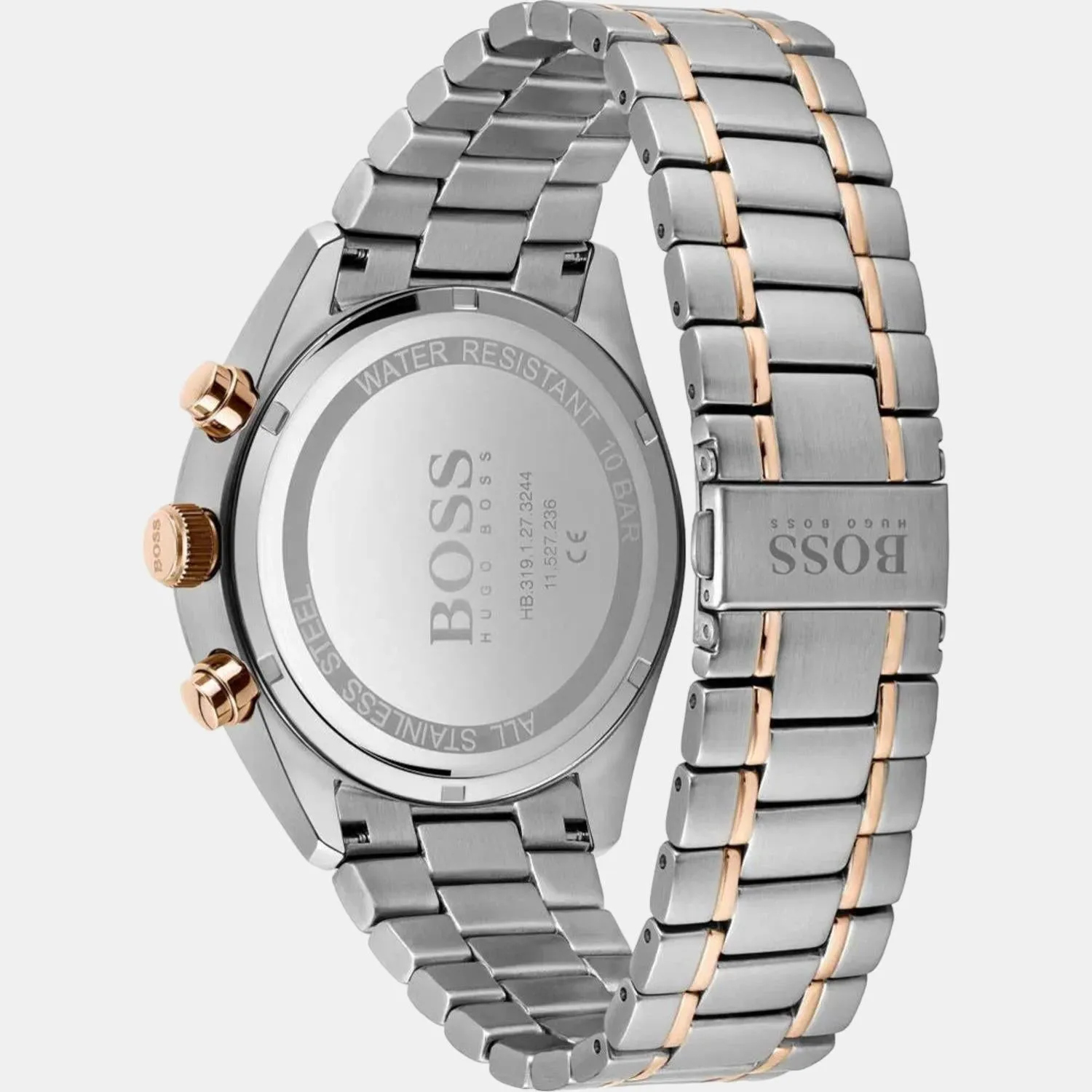 Unisex Black Stainless Steel Chronograph Watch 1513819