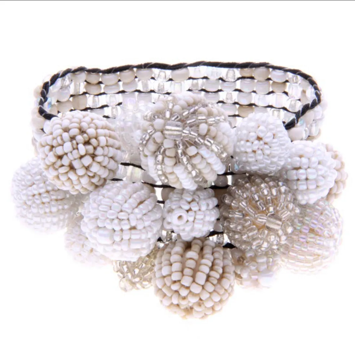 White Ball Beaded Bracelet