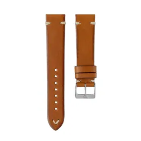 Woodland Brown - Stitched Leather Watch Strap For Rolex Oyster Perpetual
