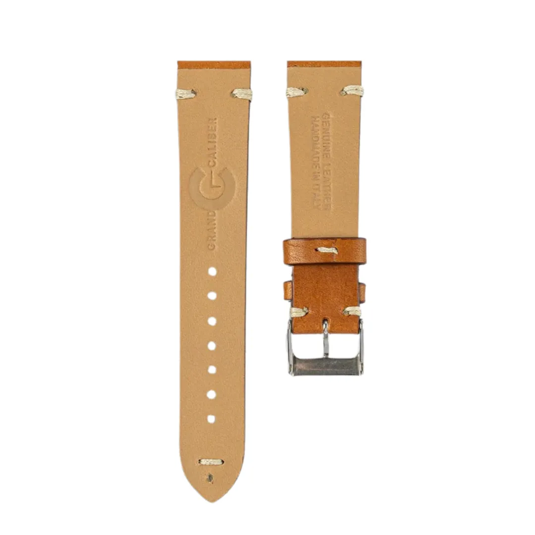 Woodland Brown - Stitched Leather Watch Strap For Rolex Oyster Perpetual