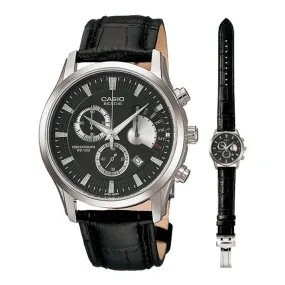 WW0470 Casio Beside Chronograph Leather Belt Watch BEM-501L-1AVDF