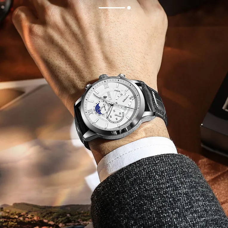 WW1747 Lige Chronograph Stainless Steel Silver Belt Watch 8932