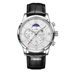WW1747 Lige Chronograph Stainless Steel Silver Belt Watch 8932