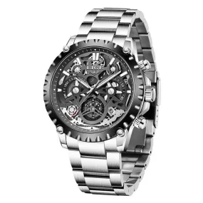 WW1752 Lige Chronograph Stainless Steel Silver Chain Watch 8950